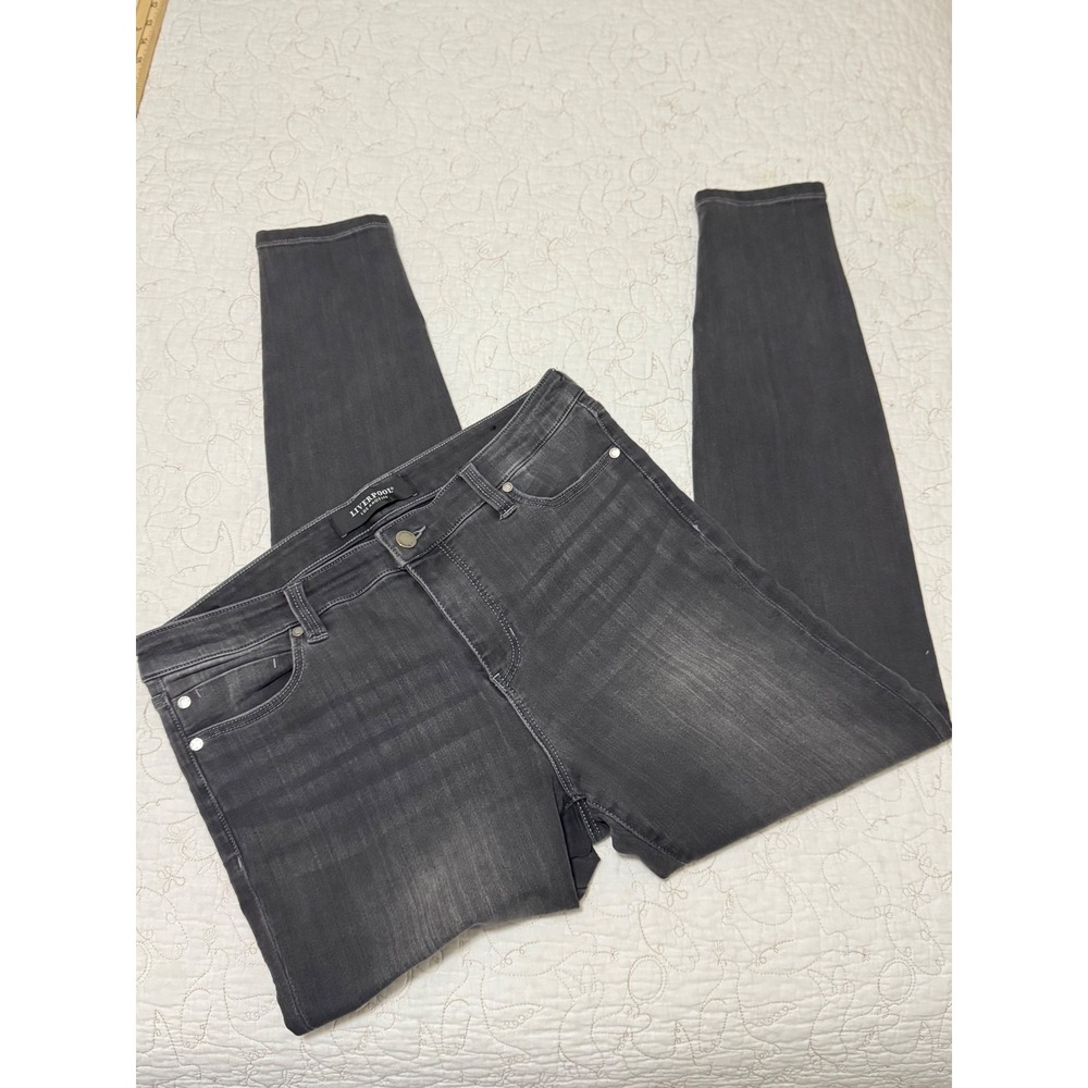 Liverpool Los Angeles Jeans 10/30 Charcoal Gray Skinny Stretch Jeans 28 Inseam